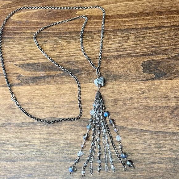 Julio Designs Polka Necklace | Handmade | Long Necklace | Layering Necklace - Picture 5 of 10